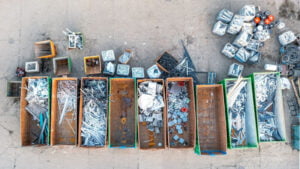 Aerial image of skips